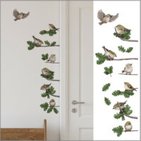 Goudhaantjes LINKS muurstickers