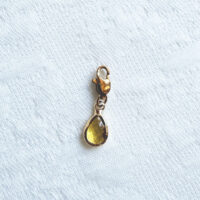 Topaz Yellow Drop charm