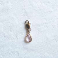 Rose Quartz Pink Drop charm