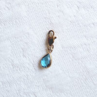 Aquamarine Turquoise Blue Drop charm
