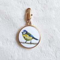 Blue Tit - Pendant with illustration
