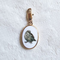 House Sparrow - Pendant with illustration