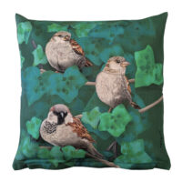 Handmade Cushion Cover - House Sparrows