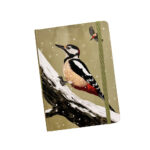 notebook bonte specht sneeuw cover vrijstaand copy