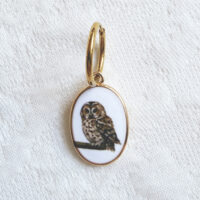 Tawny Owl - Earring with illustration