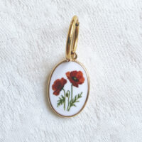 Poppies - Earring with illustration