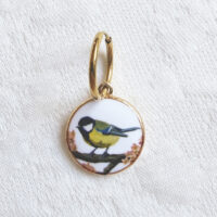 Great Tit - Earring with illustration