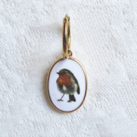 Robin - Earring with illustration