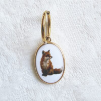Fox - Earring with illustration