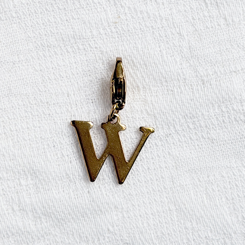 Letter W Charm